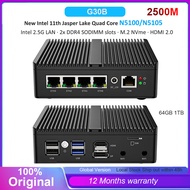 G30B 11th Gen N5105 N5000 Soft Router 4 Intel i225 2.5G LAN pfSense Firewall 2xDDR4 Mini PC OPNsense