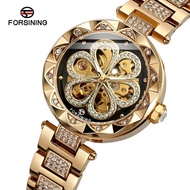 Forsining Automatic Hollowed Fashion Women's Mechanical Watch Steel Strap Women's Watch