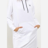 Giordano National Women's Signature White JS Hoodie Dress