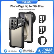 NEEWER Phone Cage for S24 Ultra with 67mm Filter Adapter with 17mm Lens Adapter Phone Camera Video R