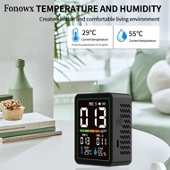 [AbabixaMY] Temperature Humidity Monitor, Multifunctional Indoor Air Quality Monitor, 5 in 1 Portabl
