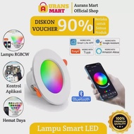 Lampu Smart LED Tuya Downlight Bluetooth Support Wifi 10watt RGB+WH+W