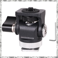 [I O J E] 360 Swivel Hot Shoe Mount Adapter 1/4 Inch Screw Mount Stand Mini Tripod Ball Head for Cam