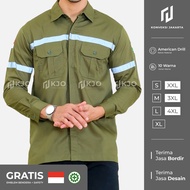 Baju Wearpack Kemeja Safety K3 Proyek Tambang Lengan Panjang - Pakaian Seragam Werpak Kerja Atasan