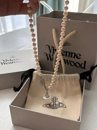 💞現貨 💜全新Vivienne Westwood 西太后薇薇安經典款土星珍珠項鍊 頸鍊