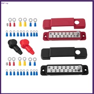 【BET】12 Point Busbar Bus Bar Power Distribution Block 180A 12V DC Black / Red[my]