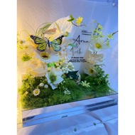 Kinetic Thumbelina Butterfly Wedding Dowry, moving butterfly, unique dowry, box dowry 30x30 cm