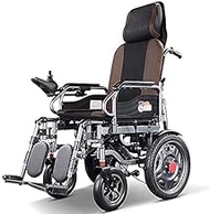 Fashionable Simplicity Electric Wheelchair With Headrest And Flashlight Are Dual-Use Lightweight Foldable And Disabled Scooter For The Elderly