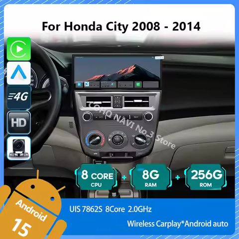 COHO For Honda City 2008 - 2014 Android 15 12.3inch 8GB+256GB Car Android screen, radio, GPS navigat