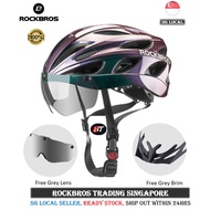 [SG SELLER] RockBros Helmet with Google Bicycle helmet cycling helmet Mountain bike helmet Road bike helmet super light