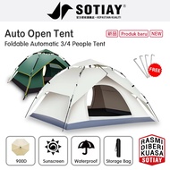 Khemah 3/5 Person Outdoor Tent Camping Tent Waterproof Auto Tent Automatic Tent Camping Outdoor Tent