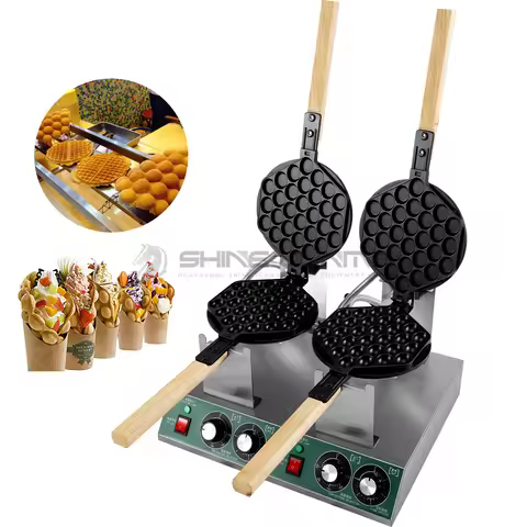 Double Commercial Industrial Small Electric Egg Waffle Maker Machine Bubble Waffle Maker 220 V Bubbl