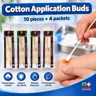 Premium Disposable Cotton Application Buds 10pieces x 4packets