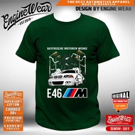 kaos BMW e46 bimmer m3 e30 e34 e36 e38 e90 seri 7 kaos otomotif automotive tshirt mobil baju balap s