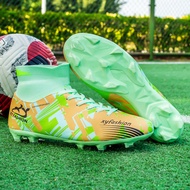2025 Long Cleats Anti-Slip Soccer Shoes TPU Football Drill Sneakers FG Adults/Kids Training Stud Foo
