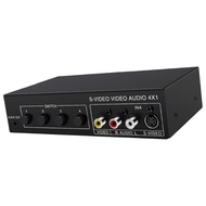 SWEET~ 4x1 S Video Sound Video AV Switcher 4 Input 1 Output Signal Selector for Game Console Switche