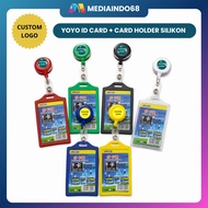 GANTUNGAN YOYO ID CARD HANGER + SILICONE HOLDER 2 CARDS - FREE YOUR OWN LOGO