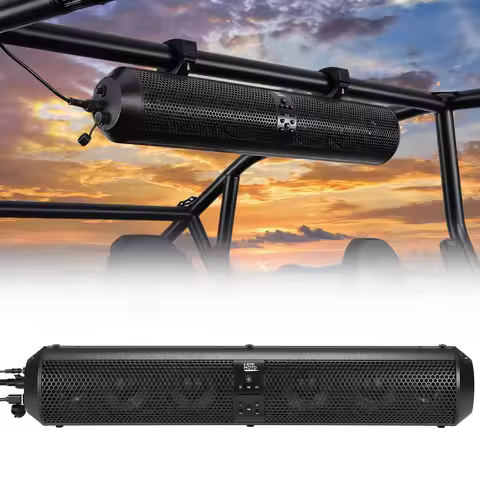 UTV Sound Bar 2in Speakers SXS Sound Bar Wireless Control Bluetooth Compatible with Polaris for Can 