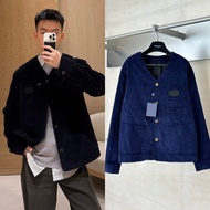 OLVJ 1+VVL Ceiling quality 25FW New model from the Lv family V Collared corduroy patchwork jacket fo