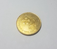 Uang koin malaysia 20 Sen gold
