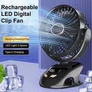 24000mAh portable USB rechargeable clip fan strong Wind Mini Cooling Fan For Baby Stroller Table Fan
