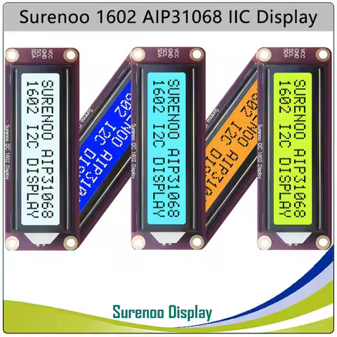 162 16X2 1602 AIP31068 Serial I2C IIC Character LCD Module Display Screen LCM for Arduino RaspBerry 