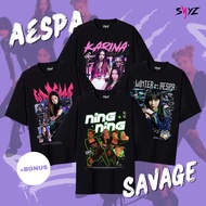 Aespa Savage Series T-Shirt | Winter Carina Giselle Ning-Album My