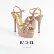 Jojo Bragais Rachel Nude-Glossy 5-Inch High Heels | Pageant Heels | Platform Heels