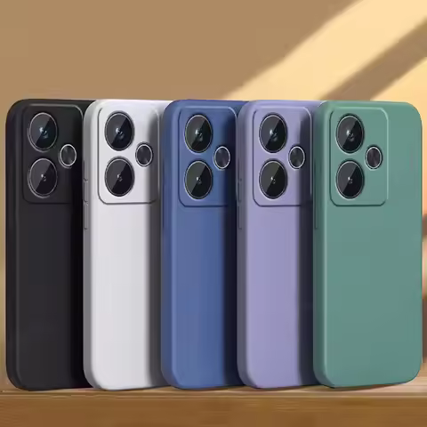 For Cover Xiaomi Poco F6 Case For Poco F6 Capas Liquid Silicone Shockproof Phone Back Bumper TPU Sof