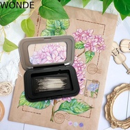 WONDE Needle Cushion, Magnet Rectangle Magnetic Pin Box, Storage Case Pin Holder Sewing Supplies Pin