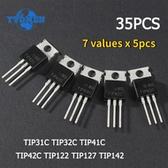 35/70pcs 7values Transistor Kit TIP31C TIP32C TIP41C TIP42C TIP122 TIP127 TIP142 PNP NPN TO-220 Tran
