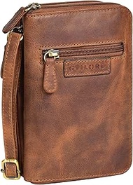 Peter 2in1 Leather Chest Bag Wallet Men's Mobile Phone Bag Female Travel Wallet Small Shoulder Bag V