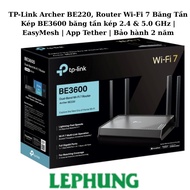 TP-Link Archer BE220,Dual Band BE3600 Dual Band 7 Wi-Fi Router 2.4 & 5.0 GHz |EasyMesh ,App Tether| 