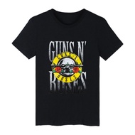 Hot sales Alimoo GUNS N ROSES Men &amp; Cotton T-Shirt Short Sleeve Lovers Tops Big Size 378655