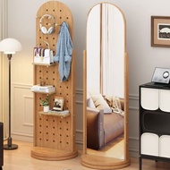 NIVISON Cermin Asthetic cermin hiasan Ruang Tamu Standing Mirror With Storage Aesthetic Mirror Stand