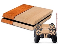 tv Hzh Hzh Wood Grain Skin For Playstation 4 Ps4 Console + 2 Controller Stickers Top Top