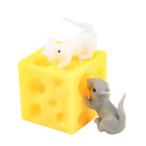 Mouse Hidden in Cheese Squeeze Fidget Toys For Kids Anti Stress ADHD Funny Gifts Regalos Para Cumple