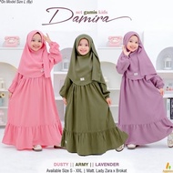 Gamis Brokat Anak Baju Pesta Cewek Dress Polos Damira Setelan Hijab