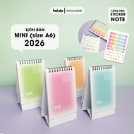 XO [GIVE 11,12/2025]BASIC A-shaped spring desk calendar, MINI in 2026, sticker notes, notes, planner