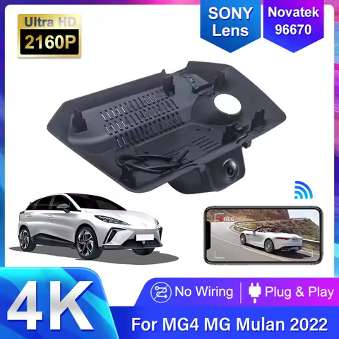 4K HD 2160P Plug And Play WIFi Car DVR Video Recorder Dash Cam For MG4 MG MULAN 2022 2023 Wireless D