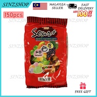 LOT 100 SOUR PLUS 600G 150 PCS MASAM MIXED FRUIT GULA-GULA RAYA HALAL