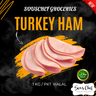 TURKEY HAM 1KG / FROZEN FOOD / TURKEY HAM SLICED HALAL