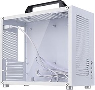Micro ATX PC Case,Mini-Tower Tempered Glass Side Pannel Type with Black Handle,Small Form Factor Com