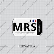 Marseille Provence Airport Code MRS Sign Sticker