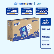 Thùng 48 hộp thức uống từ sữa chua lên men tự nhiên hiệu Fristi 100ml