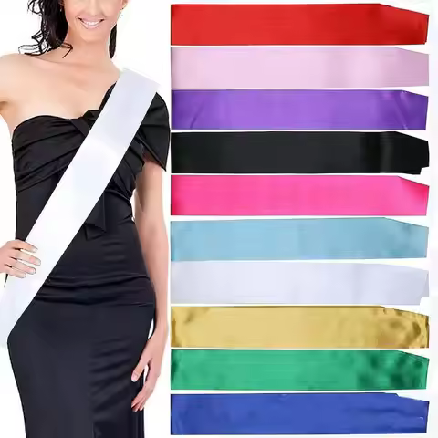 NEW Personalized Birthday Party Sash Decorations DIY Prom Queen Sash Groom Sash Award Ceremony