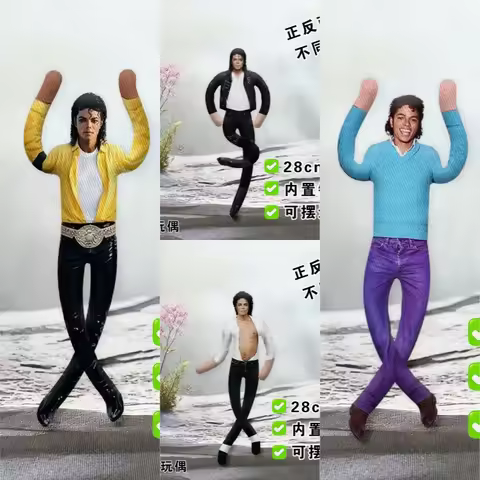 Pop Michael Jackson Ornament Anime Fans Cosplay Props Bendable Joint Mobility Flexible Michael Jacks