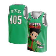 HIJAU Freecss Hunter x Hunter HXH 405 GREEN ANIME OTAKU Swingman Basketball NBA Jersey T-Shirt Tshir