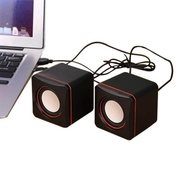 E-SONIC Mini USB Laptop Speakers Wired Laptop Speakers 2.0 Channel Small Computer Desktop Speakers Desktop Speakers for PC