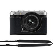 BEADY FUJIFILM XM5 Dedicated Hand Grip Case for Fujifilm X-M5, PU Leather with Shoulder Strap, Black